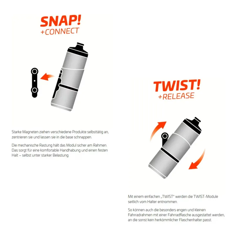 Twist 600 ml Fahrrad Trinkflasche (ohne Bike Base)