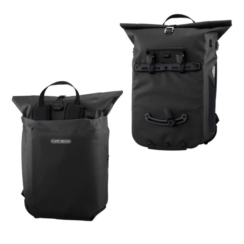 Vario Fahrrad-Packtasche/Rucksack schwarz