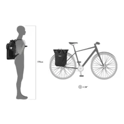 Vario High Vis Fahrrad-Packtasche/-Rucksack