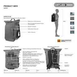 Vario Plus Fahrradtasche & Fahrradrucksack rot