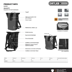 Velocity 23 L Fahrradrucksack schwarz