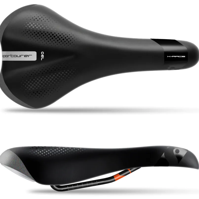 X-Race Gel Hi-Viz Fahrrad-Sattel